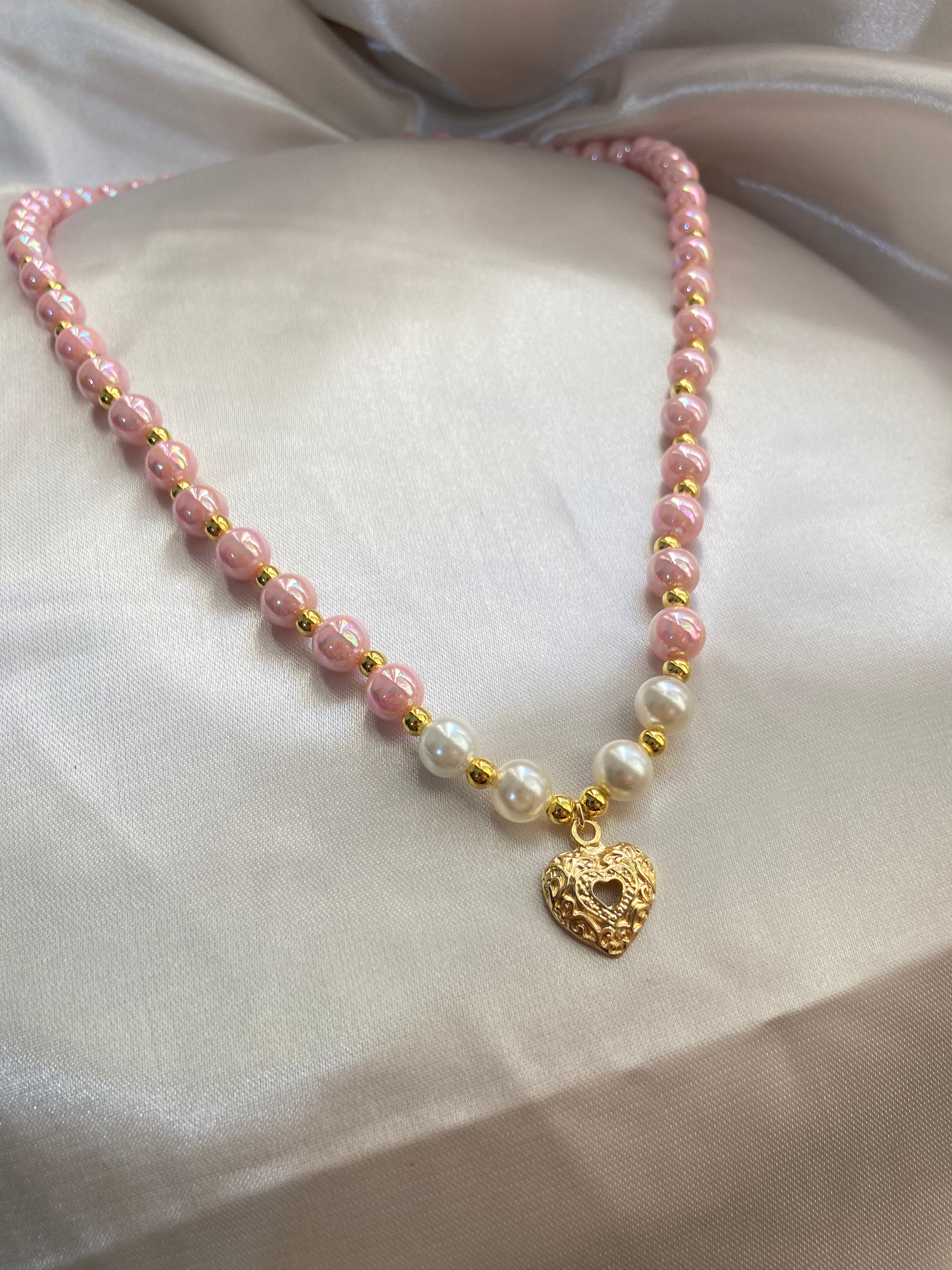 Colar Coração de Doce de Leite