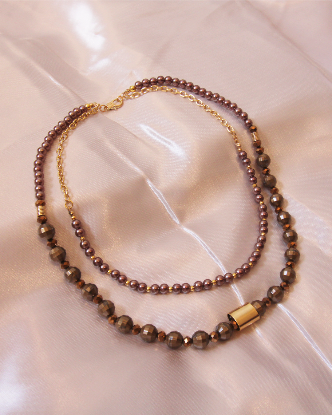 Colar Duplo Elegância Terrosa