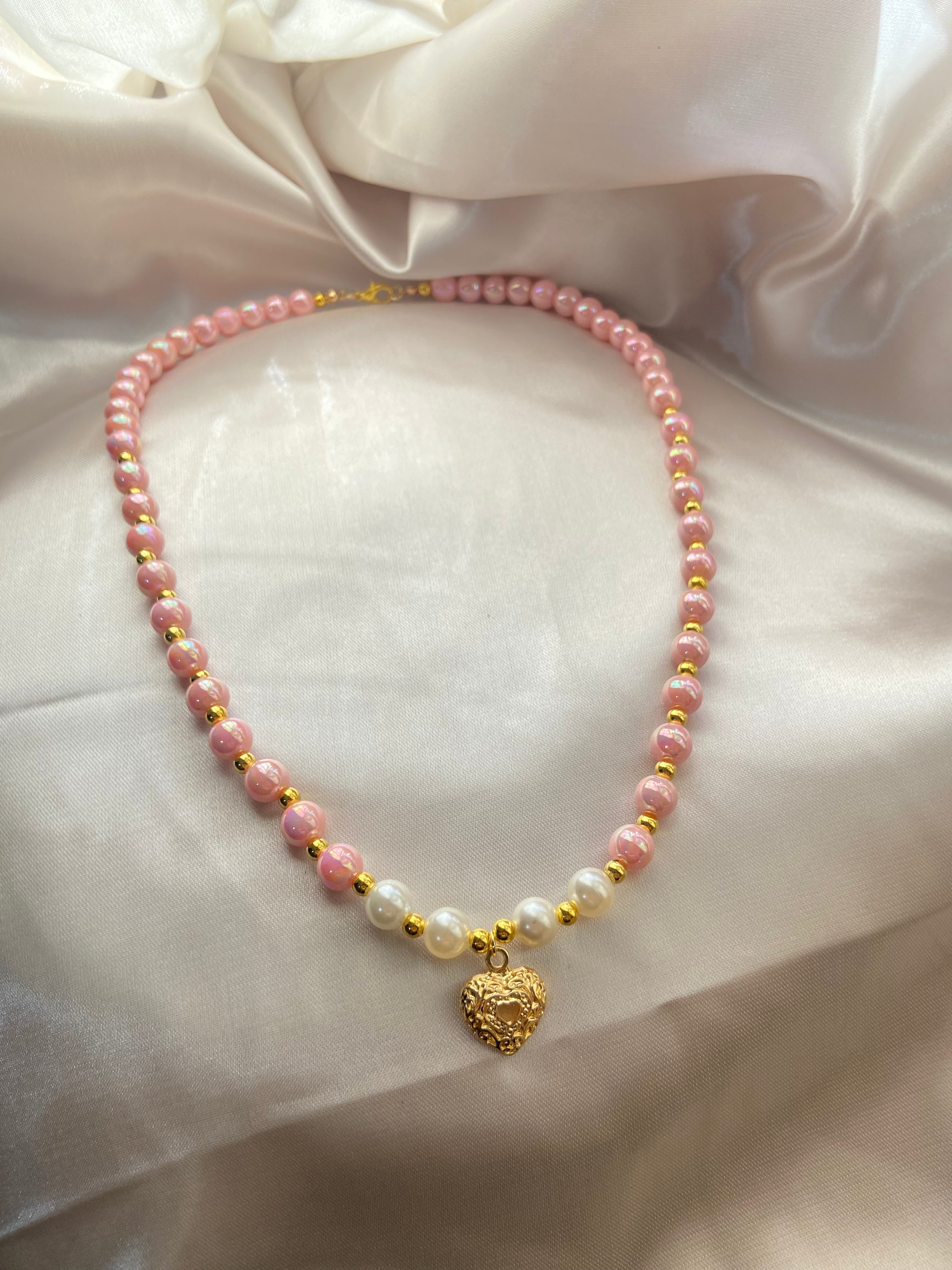 Colar Coração de Doce de Leite