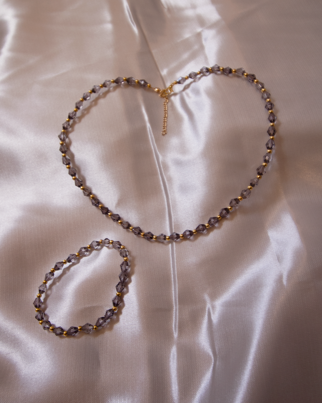 Conjunto Brilho de Ametista e Ouro